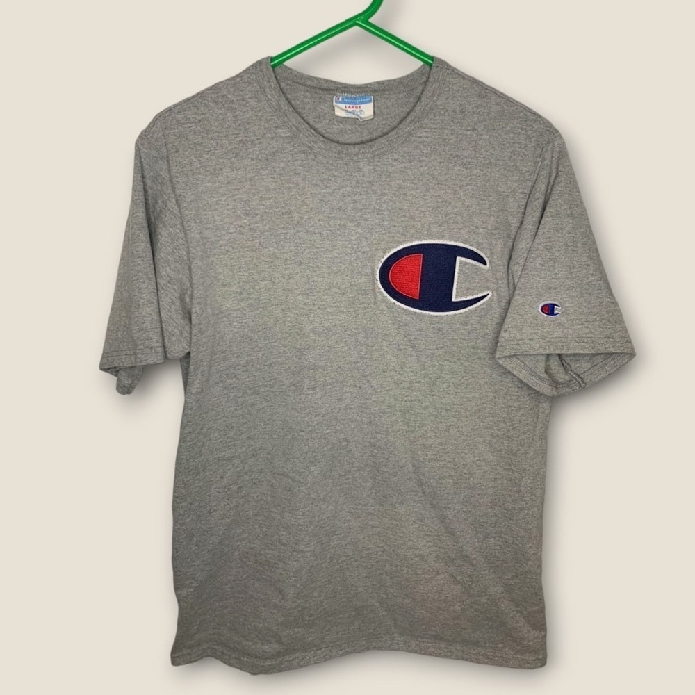 Vintage  Champion Embroidered Big C T- Shirt, Size L